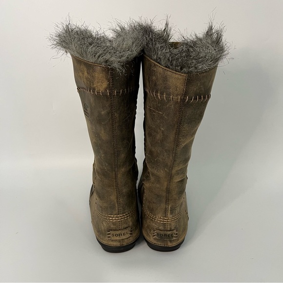 EUC Sorel 8 Cate the Great Waterproof Leather Winter Boots brown tan - Picture 6 of 13